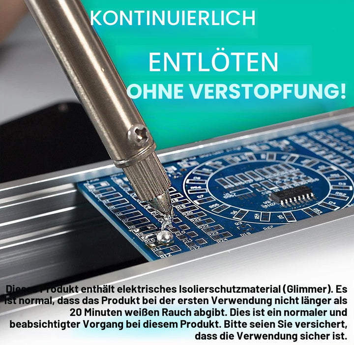 YIHUA 929D-V Elektrisches Vakuum Entlötkolben Lötkolben Sauger Entlötpumpe mit kürzerem Ladegriff un