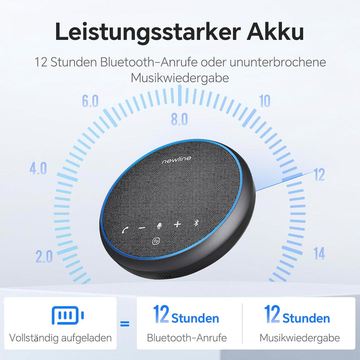 N newline Konferenzlautsprecher mit Mikrofon Bluetooth USB Lautsprecher für PC, Geräuschunterdrückun