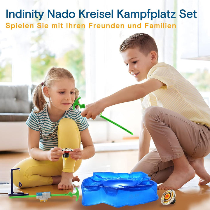 INFINITY NADO Kreisel Serie Split, Metallische Battle Tops Kreisel mit Launcher, Kinderspielzeug Jun