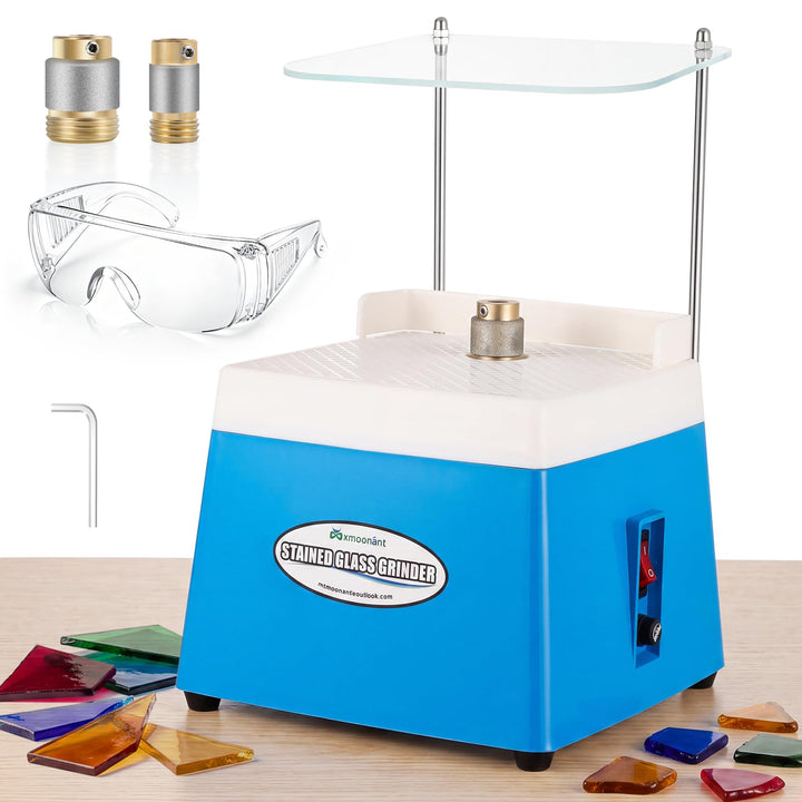 Mxmoonant Automatische Glasschleifmaschine für Buntglas, Keramik, DIY-Heimdekoration, Mosaikfliesen,