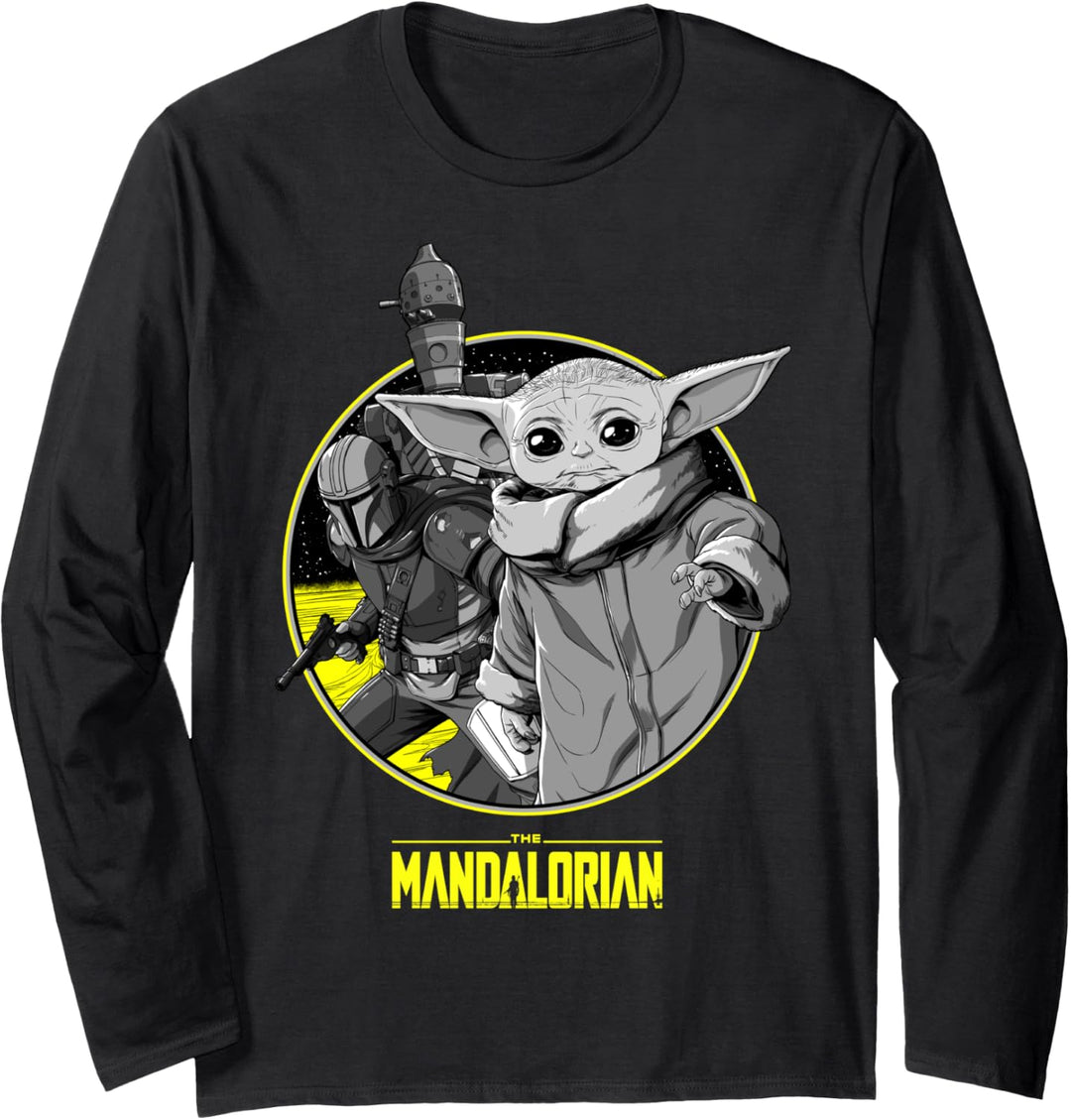 Star Wars The Child Group Shot Logo Langarmshirt