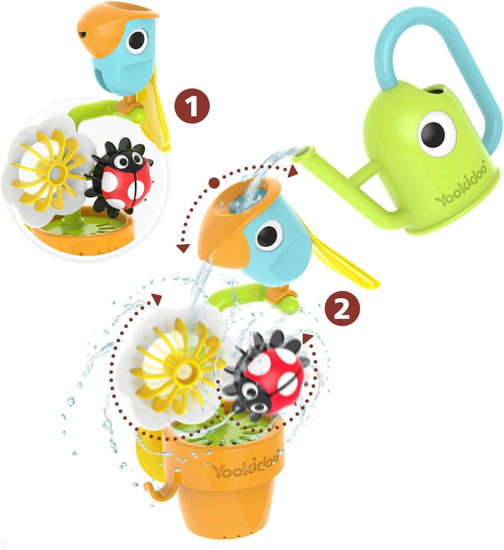Yookidoo Pour N Spin Tipping Bird Badespielzeug für Kleinkinder, lustiges und lehrreiches Wasserspie