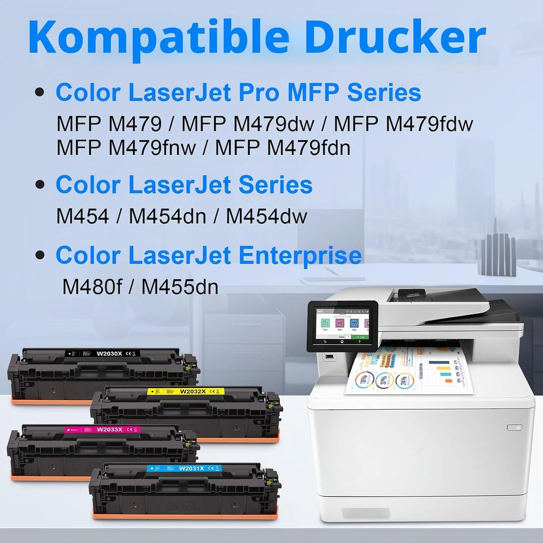 MYCARTRIDGE 415X (Mit Chip) Kompatibel für HP 415X 415A Toner für HP Color LaserJet Pro MFP M479fdw