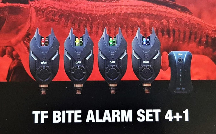 DAM TF Bite Alarm Set 4+1 Funkbissanzeigerset im Koffer