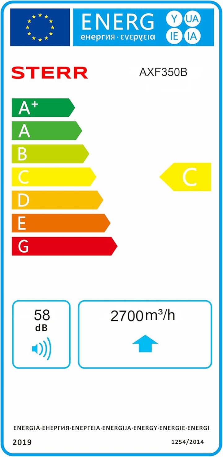 STERR Axialventilator 350 mm Industrieller Wandventilator – AXF350B 350 mm - AXF350B, 350 mm - AXF35