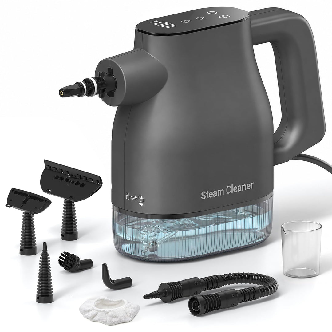 Dampfreiniger mit 10 Sekunden Aufheizzeit, Smart-Touchscreen, Schwarz