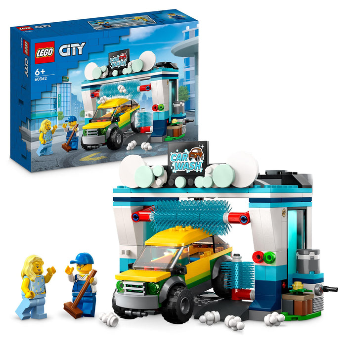 LEGO City Autowaschanlage, Set mit Spielzeugauto für Kinder ab 6 Jahren, Jungen & Mädchen, funktioni