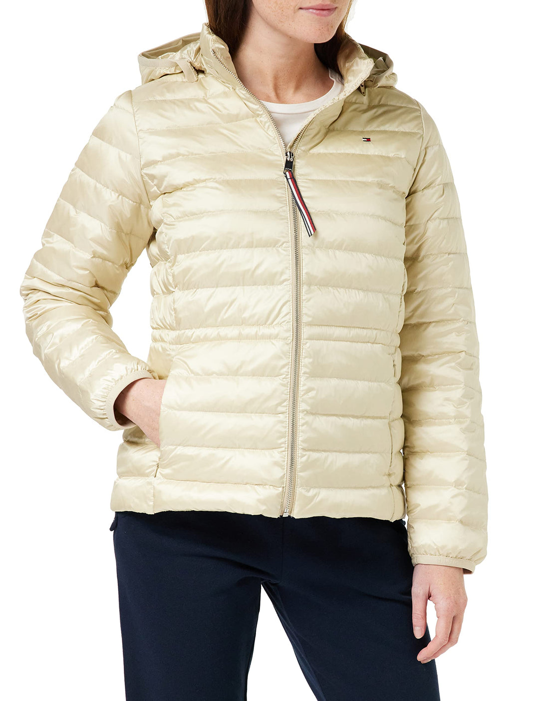 Tommy Hilfiger Damen Daunenjacken 3XL Beige (Light Sandalwood), 3XL Beige (Light Sandalwood)