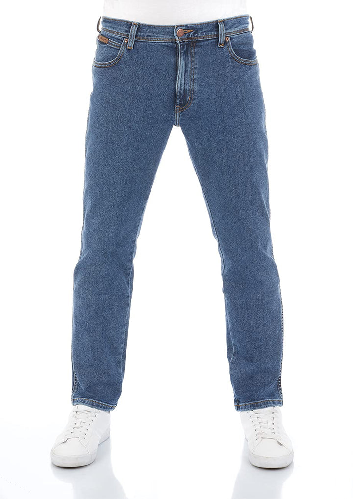 Wrangler Herren Texas Slim Jeans 42W / 32L Stonewash, 42W / 32L Stonewash