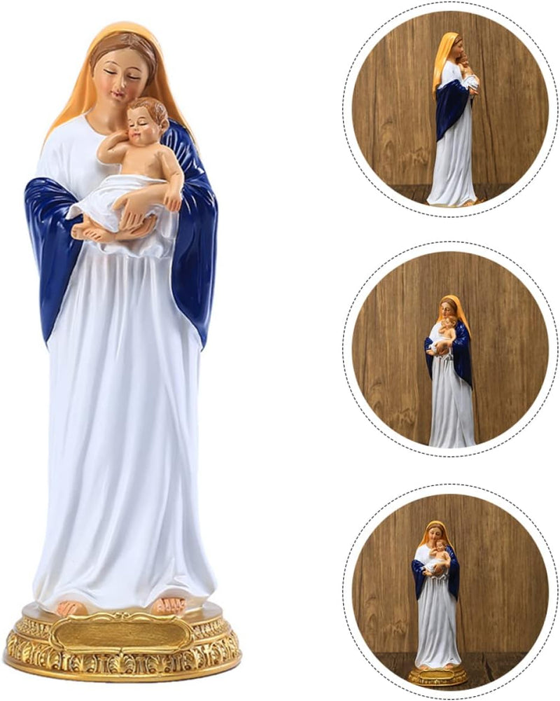 NUOBESTY 1stk Jungfrau Maria Jungfräuliche Figur Aus Polyresin Jesus-sammelfigur Wohnkultur Maria Re