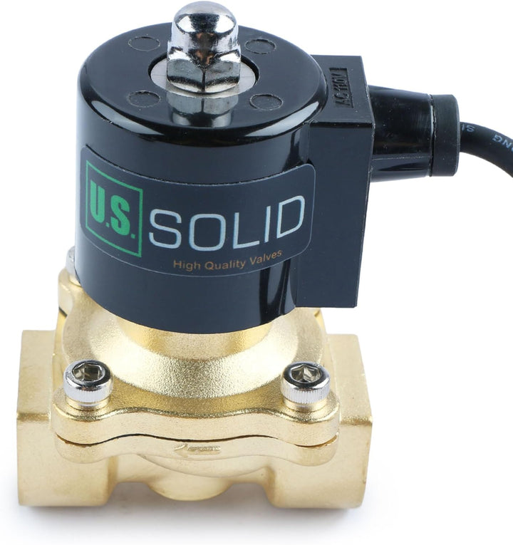 U.S. Solid 3/4" Messing Elektrisches Magnetventil Unterwasser IP67 230V AC stromlos geschlossen, Vit
