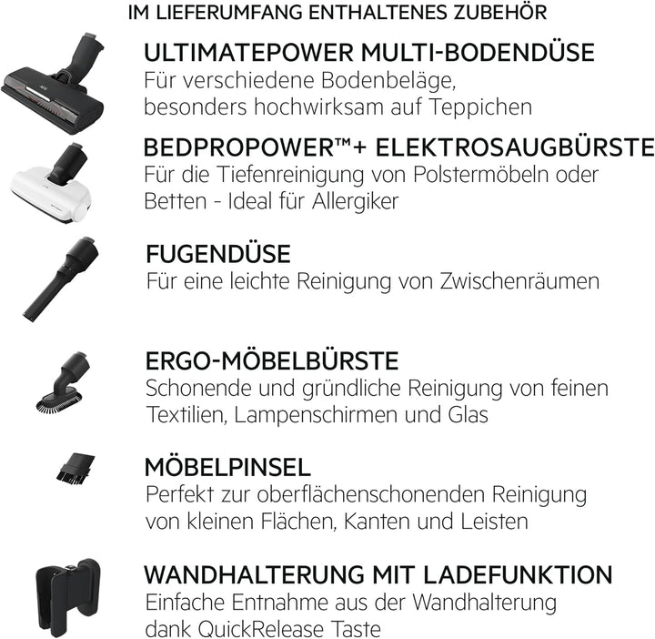 AEG HYGIENIC 7000 Akku-Staubsauger, Extra Kraftvoll, Ultraleicht 2,2 kg, Allergiker, bis zu 40 Min.