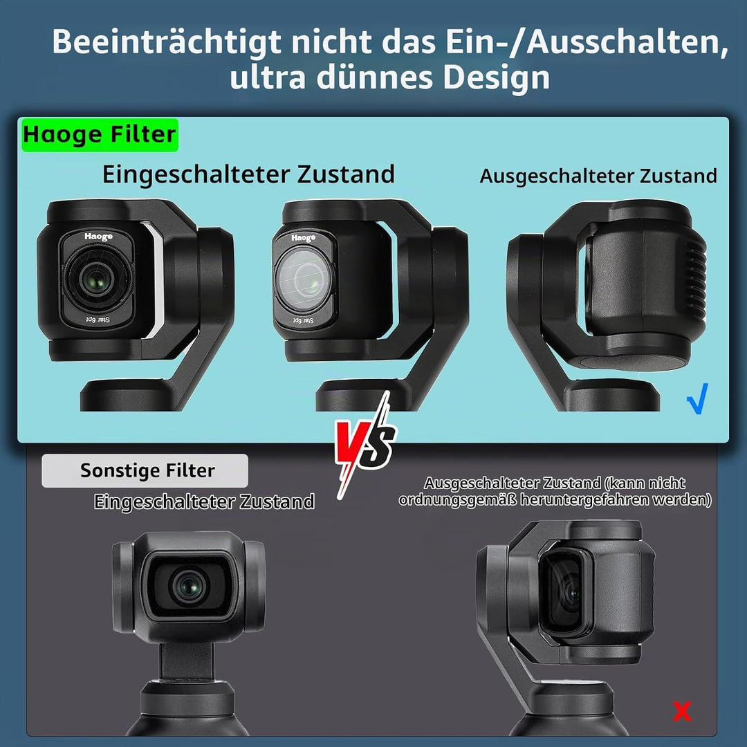 Haoge Pocket 3 Magnetisches 0,75-faches Weitwinkelobjektiv für DJI Osmo Pocket 3 Kameraobjektiv, erw