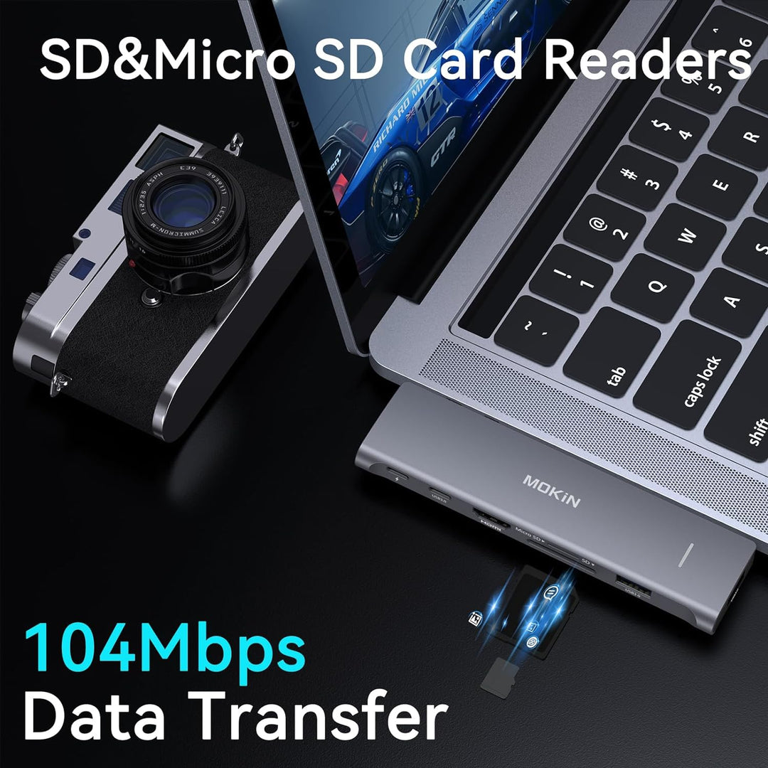 USB-C-Adapter für MacBook Pro 2020, MacBook Pro USB Adapter HDMI MacBook Pro Dongle mit 4KHDMI, 2 US