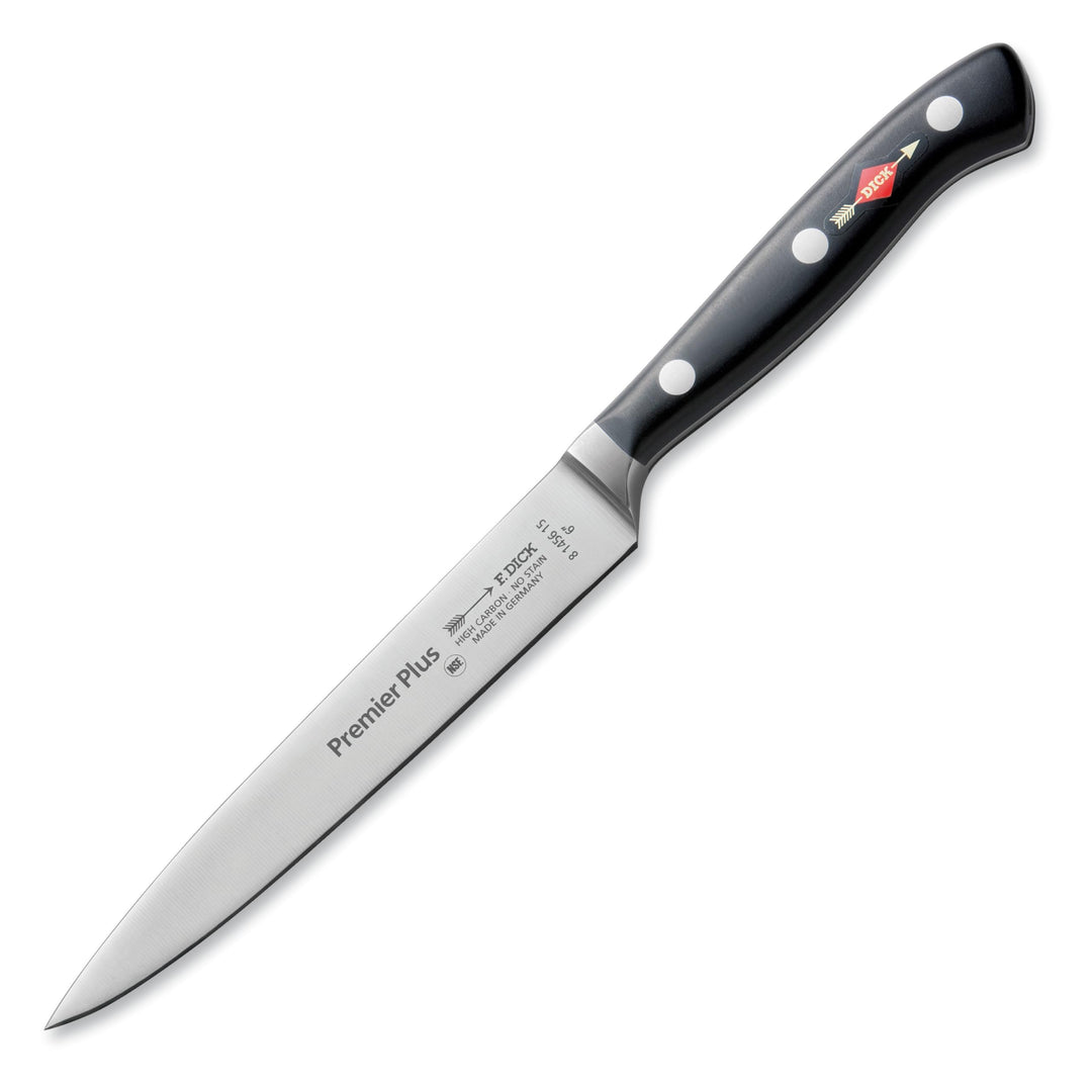 F. DICK Tranchiermesser, Premier Plus (Messer mit Klinge 15 cm, X50CrMoV15 Stahl, nichtrostend, 56°