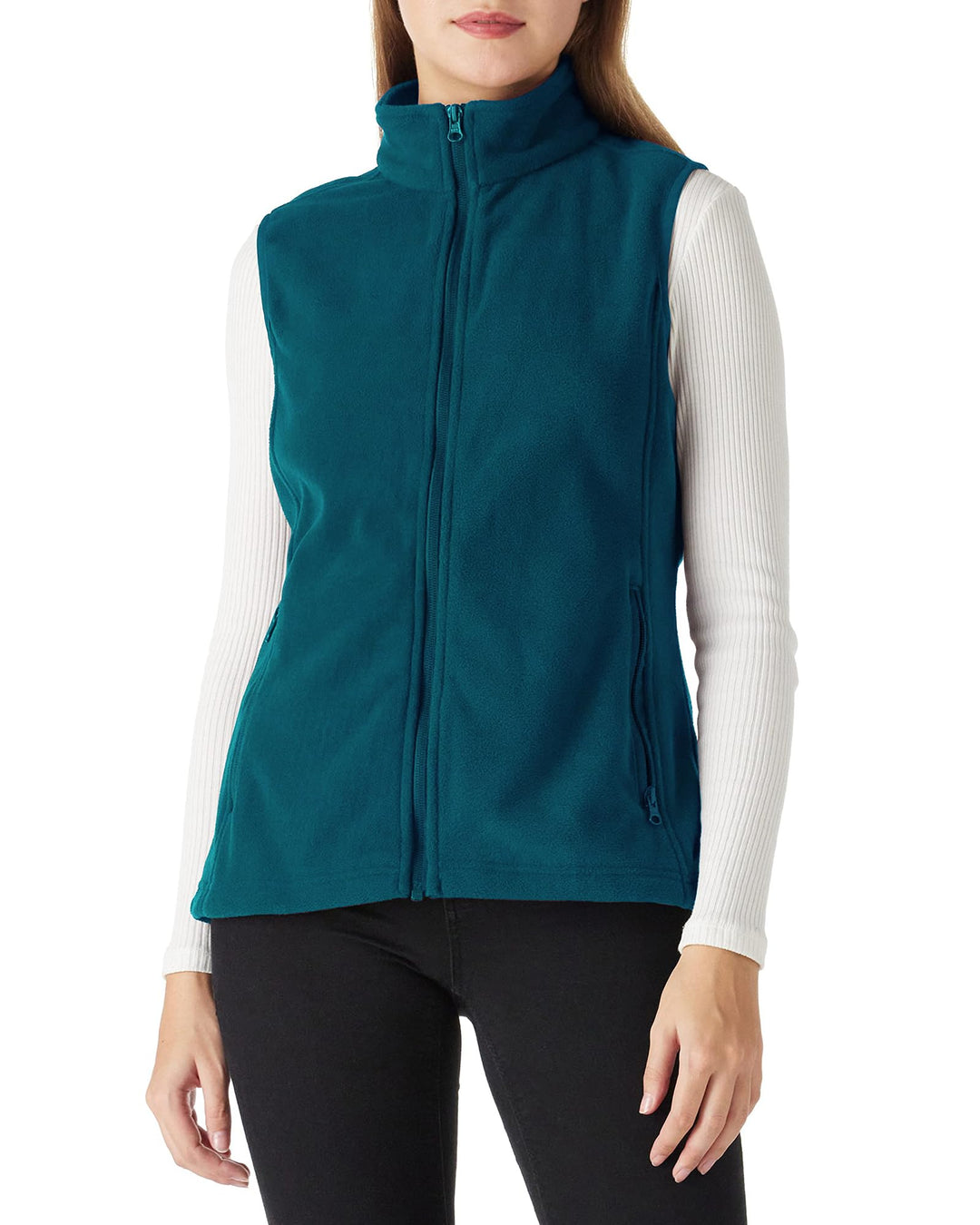 Outdoor Ventures Fleece Weste für Damen,Weich Ärmellos Jacke mit Reissverschlusstaschen, Sport Laufw