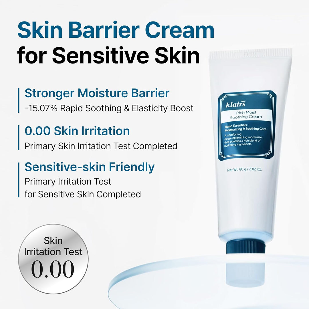 Dear, Klairs Rich Moist Soothing Cream, 80 ml