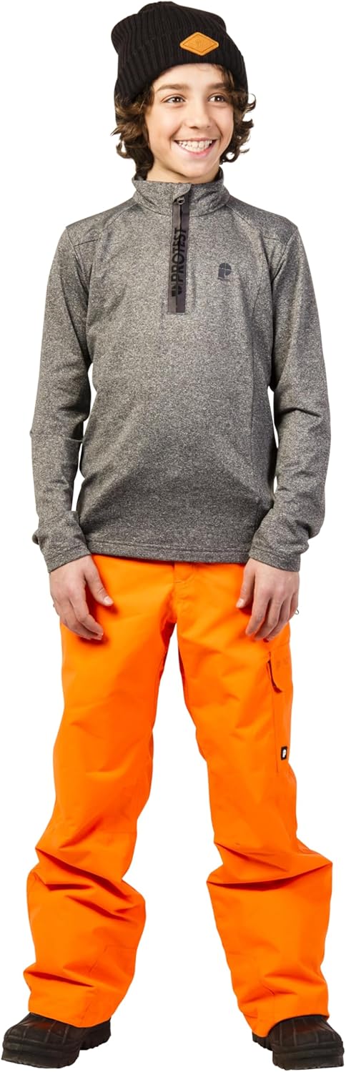 Protest Jungs Fleece WILLOWY JR Geotech ultraschnell trocken und hoch atmungsaktiv 128 Grau, 128 Gra
