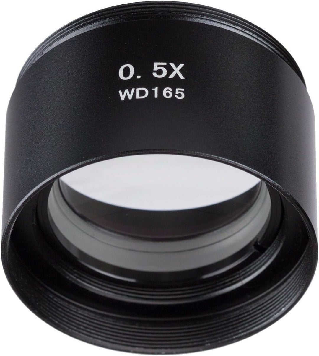 AmScope SM05 Barlow-Objektiv für Stereomikroskope der SM-Serie, 48mm, 0.5X