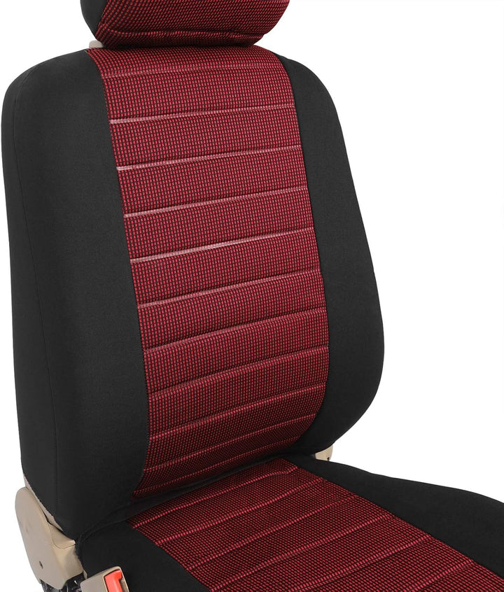 WOLTU Sitzbezüge Auto Einzelsitzbezug universal Grösse, 5er Set, schwarz/rot, rot