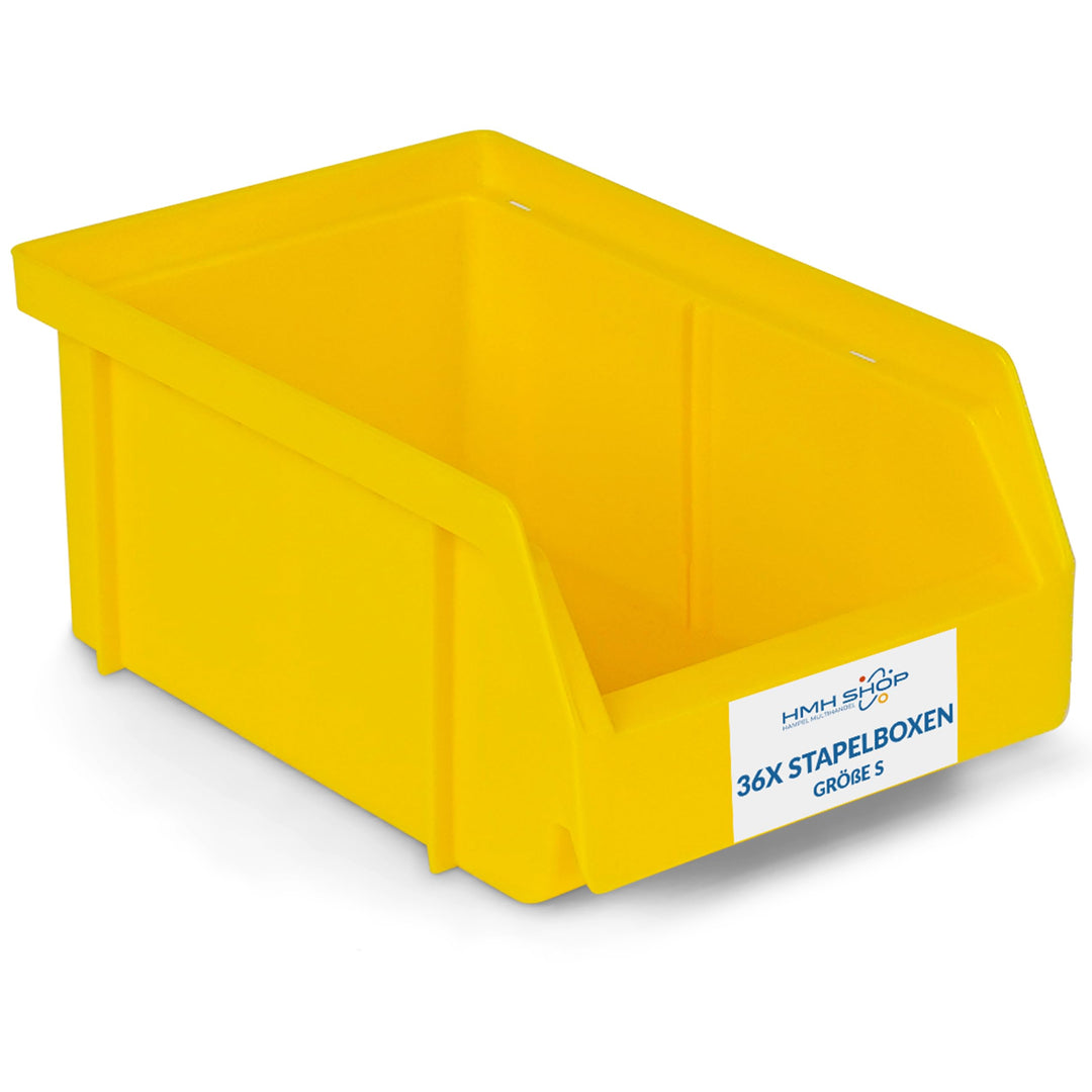 HMH Stapelboxen der Grösse S 161x105x75mm für dein Kleinteilelager Sichtlagerkästen in 5 Farben Zube