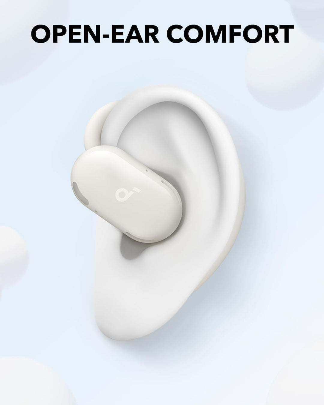 soundcore Anker V20i Open-Ear Headphones, Adjustable Ear Hooks, Noise-Free Calls, IP55, LED, 36 Hour