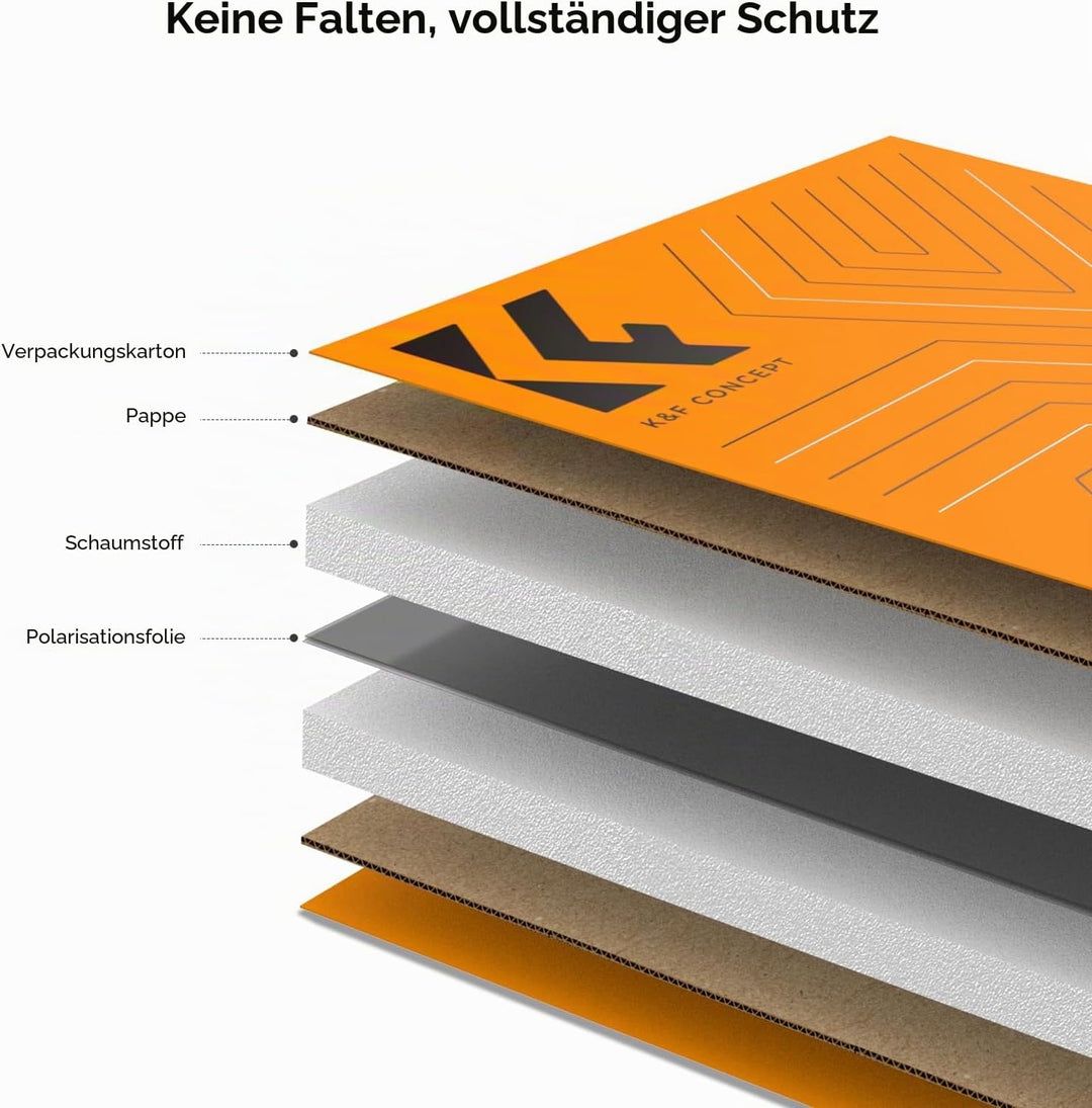 K&amp;F Concept Polarisationsfolie 4 Stück 300 * 200 * 0,21mm polfilter Folie，linear 90 Grad, 4 Stück
