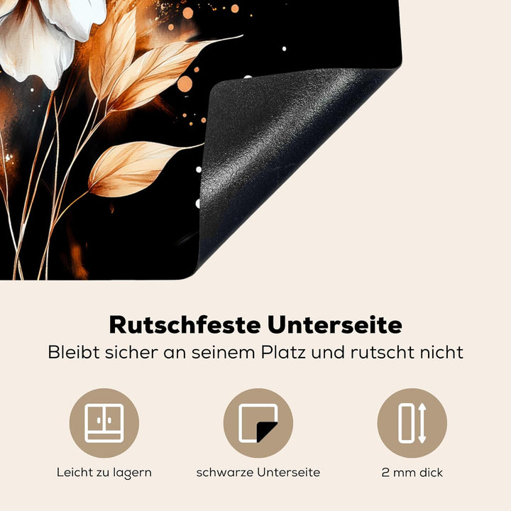 KitchenYeah© Herdabdeckplatte 59x51 cm Einteilig Ceranfeld Abdeckplatte für Induktionsschutz Ceranfe