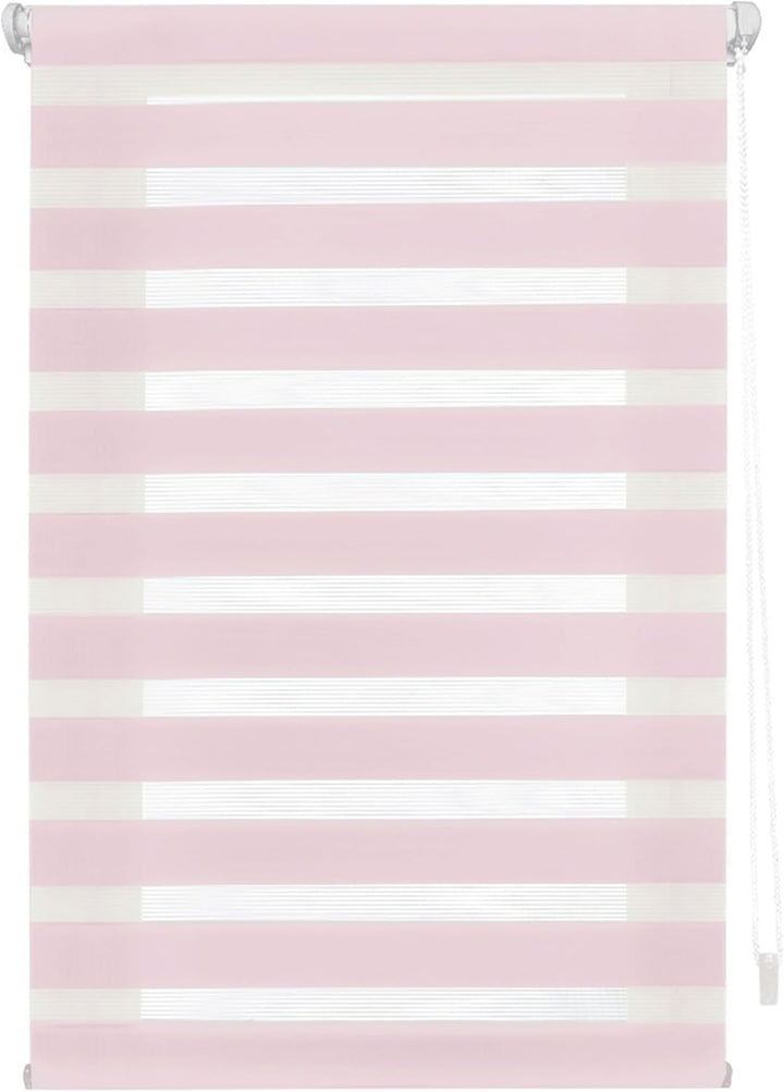 Blindecor - Indus doppelrollo klemmfix ohne bohren - duo rollo klemmfix Rosa - 87 x 180 cm (Breite x