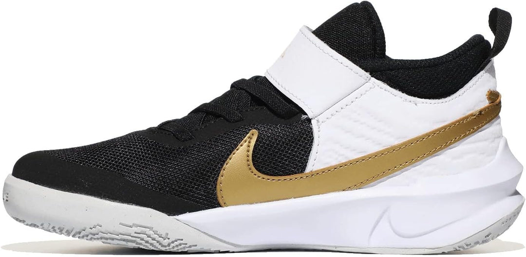 Nike Unisex Kinder Team Hustle D 10 Gs Gymnastikschuh 28.5 EU Black Metallic Gold White Dust, 28.5 E