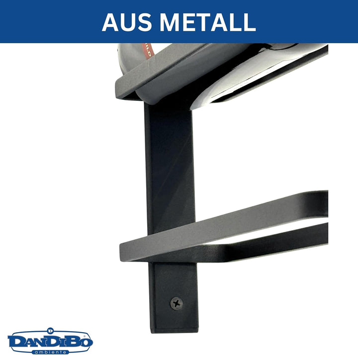 DanDiBo Weinregal Wand Schwarz Metall 96638 Flaschenregal Flaschenhalter Wandmontage Modern Wandhalt