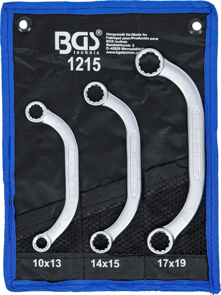 BGS 1215 | Starter- und Blockschlüssel-Satz | SW 10 x 13 - 17 x 19 mm | 3-tlg. 3-tlg. | SW 10 x 13 -