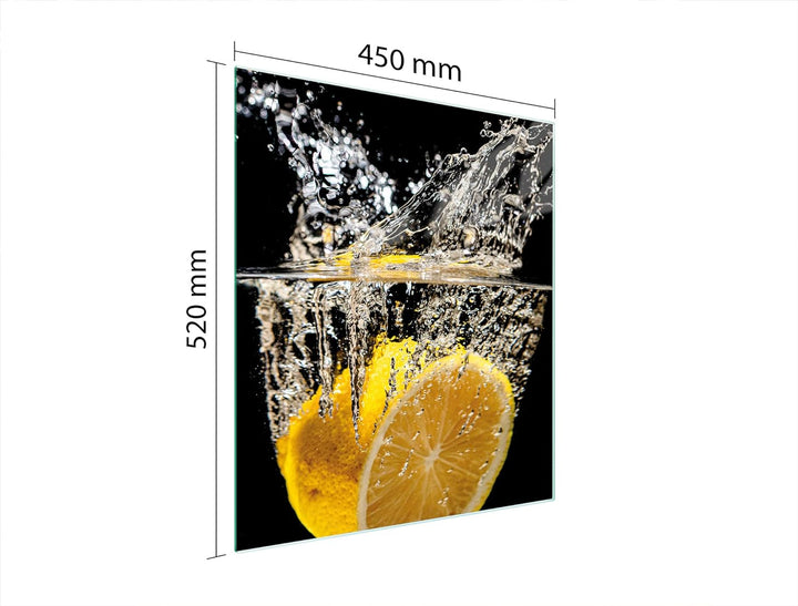 DarHaus Herdabdeckplatte einteilig 45x52 cm Ceranfeld Abdeckung Glas Spritzschutz Abdeckplatte Glasp