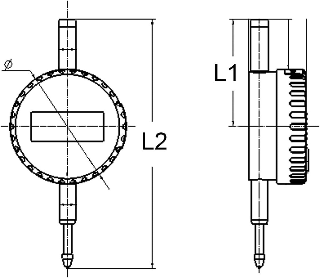 CNC QUALITÄT Digital- Messuhr 12,7 mm Messbereich - Ablesung 0,001 mm - Staubschutz und Wasserschutz