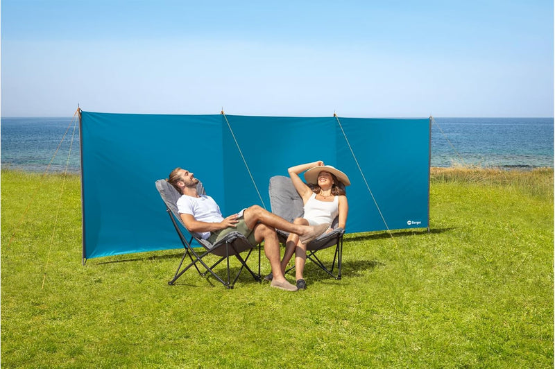 BERGER Screen Windschutz | Sichtschutz Blickschutz Sonnenschutz freistehend für Outdoor Camping Gart