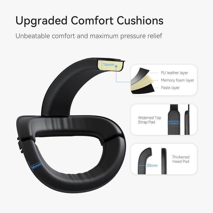 KIWI design aktualisierte Elite Strap Kompatibel mit Quest 2 Zubehör Head Strap für verbesserten Hal