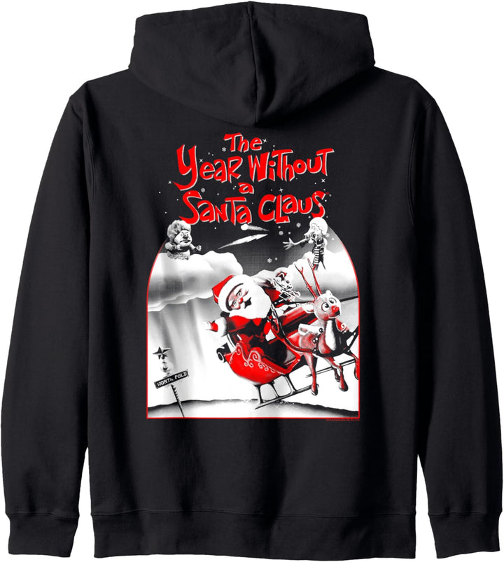 The Year Without a Santa Claus Santa Poster A Weihnachtsmann Kapuzenjacke