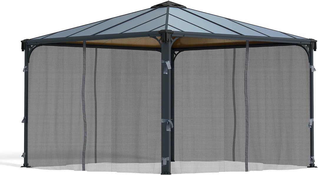 Palram Canopia Palermo 3000, 3600 Mosquito net Gartenpavillon Zubehör, grau, 1 x 360 x 217 cm