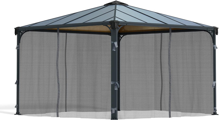 Palram Canopia Palermo 3000, 3600 Mosquito net Gartenpavillon Zubehör, grau, 1 x 360 x 217 cm
