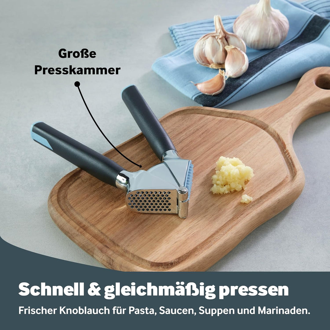 Richardson Knoblauchpresse mit integriertem Reiniger, grosses Gehäuse für mehr Kapazität, ergonomisc