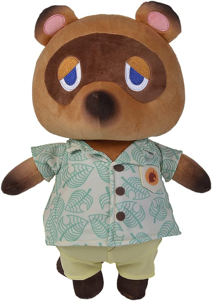 Simba 109231005 - Animal Crossing Tom Nook, 40cm Plüschtier, New Horizons, Nintendo, Plüschfigur für