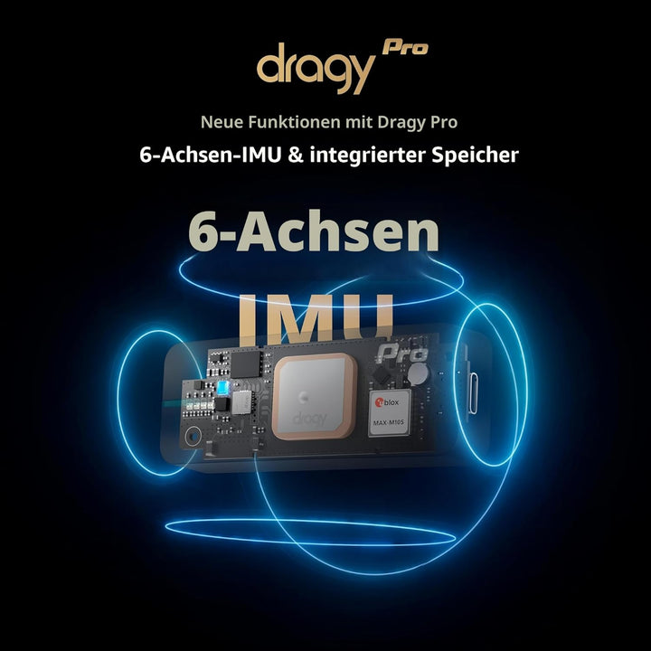 Dragy Pro, professionelles 25 Hz GPS-Leistungsmesser, mit integriertem Speicher und 6-Achsen-IMU-Bew