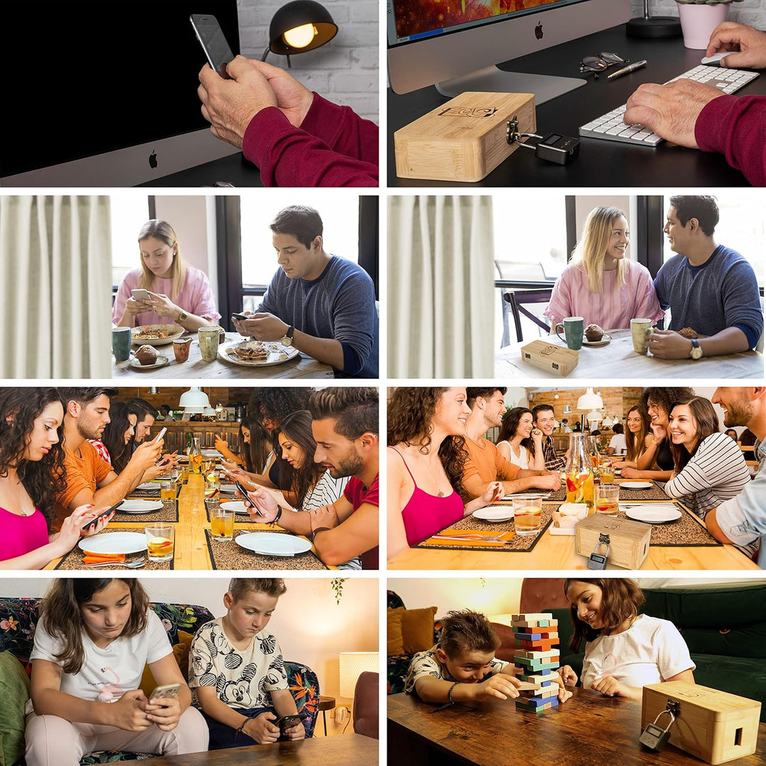 Focusera-Box mit Zeitschloss gegen Ablenkung durch Smartphone: Kontrolle über Handysucht und weniger