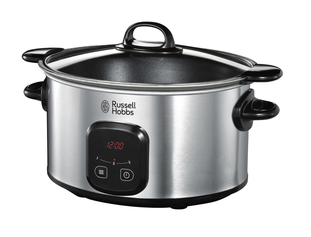Russell Hobbs Digitaler Slow Cooker, Schongarer, einstellbare Garzeit, programmierbarer Timer, 6.0l,