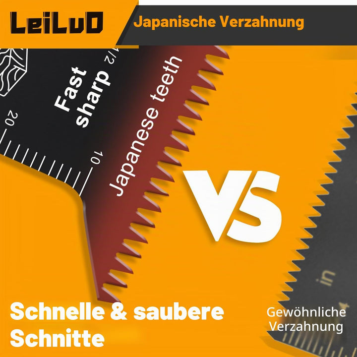 LEILUO 50Stk Multitool Sägeblätter Japanische Zähne Schnelles Schneiden CRV Material Universelles Zu