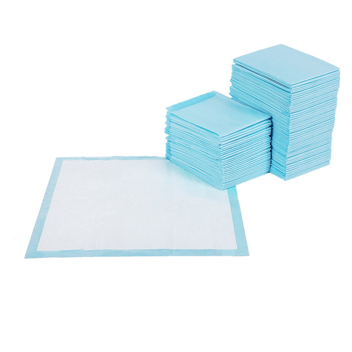 Feandrea Puppy Pads, Welpen-Unterlage, 60 x 60 cm, 100 Stück, blau-weiss PTD60B M (60 x 60 cm), M (6