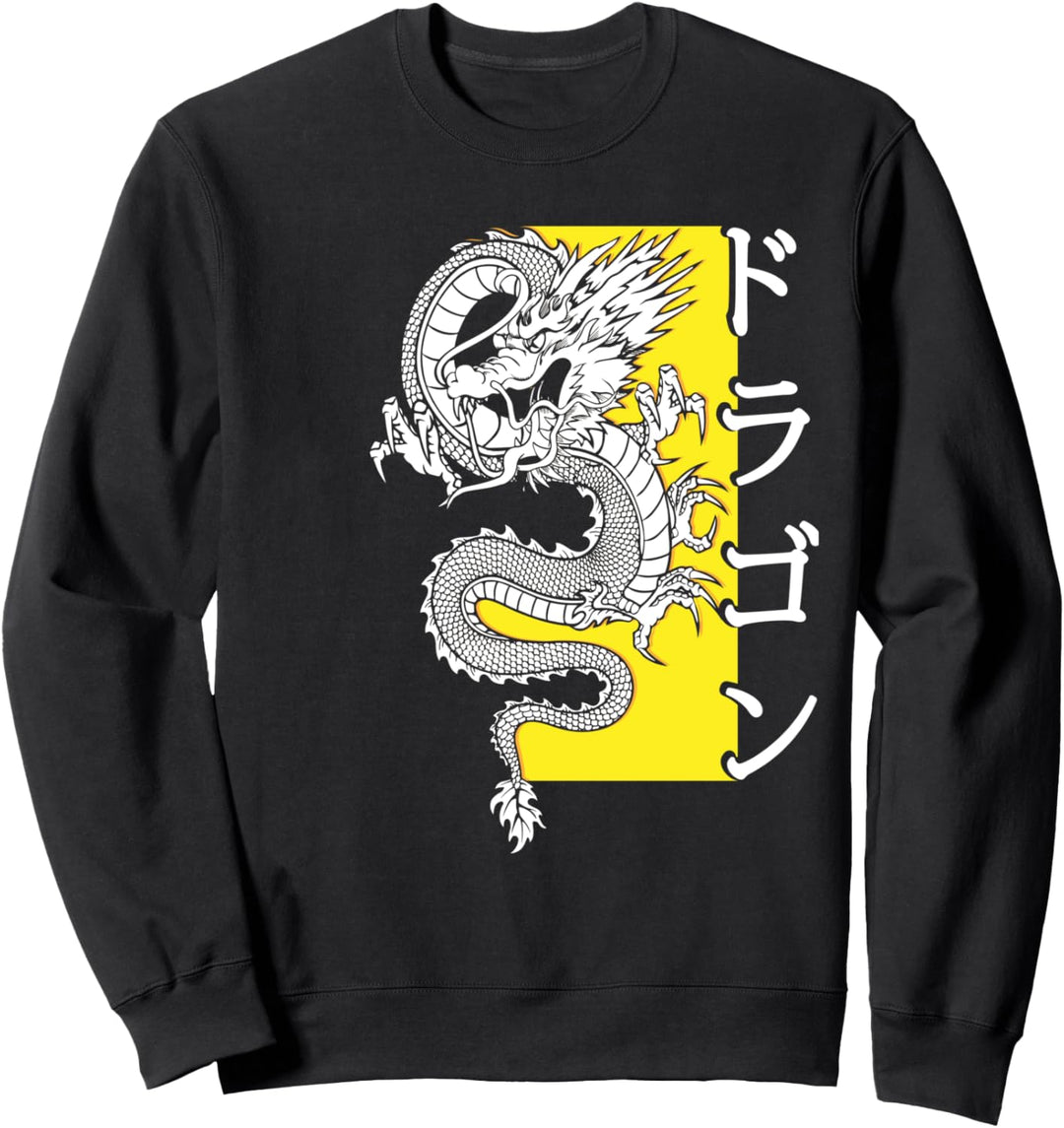 Japanischer Drache Dragon Japanische Schriftzeichen Kanji Sweatshirt