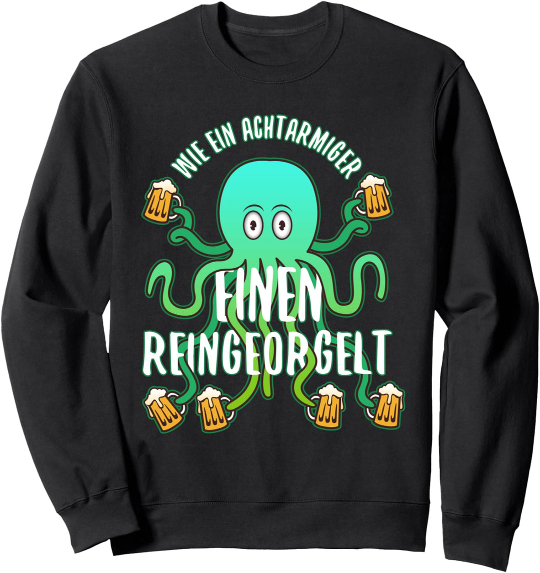Wie ein Achtarmiger einen reingeorgelt Sweatshirt