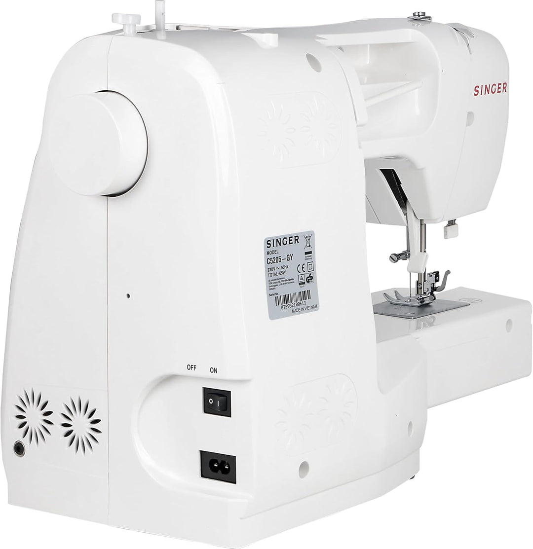 Singer C5205 Nähmaschine, weiss/grau Weiss, Grau, Weiss, Grau