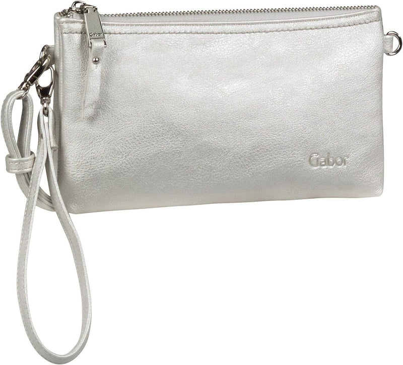 Gabor bags Emmy Damen Clutch Abendtasche Klein 22,5 x 4,5 x 13,5 Silver, 22,5 x 4,5 x 13,5 Silver